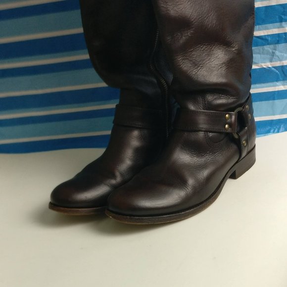 Frye GENUINE LEATHER COUNTRY ENGLISHWOMAN TALL FULL ZIP RIDING BOOT 8.5US/6.5UK - Picture 6 of 13